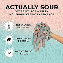 Sour Strips Flavored Sour Candy Strips, Deliciously