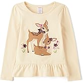 Gymboree Girls and Toddler Embroidered Graphic Long Sleeve T-Shirts