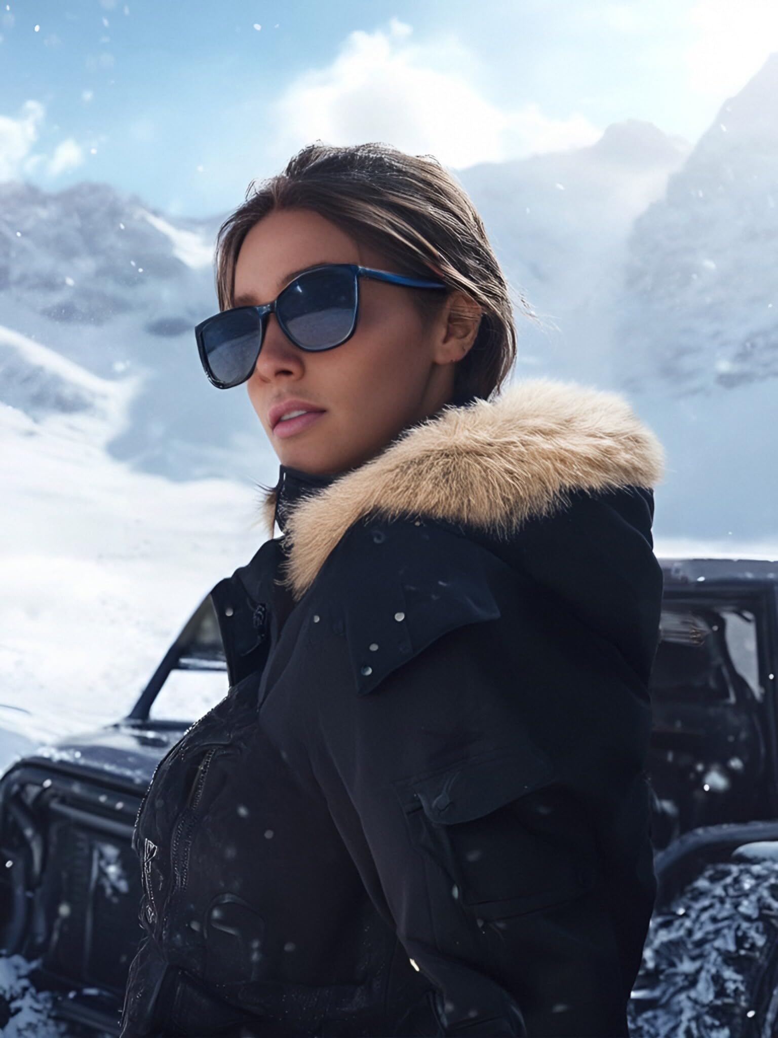 Graphene Heated Jacket for Women with Large Capacity Battery Pack Waterproof Windproof