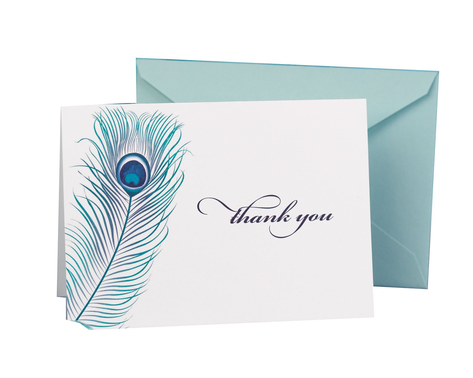 Hortense B. Hewitt Thank You Notes, Paper, Peacock, 4.8 x 3.5
