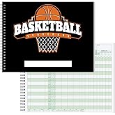 suituts Basketball Scorebook 40 Games Score Book, Side by SideBasketball Stat Tracking Book for High School, Middle School or League Use