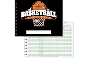 suituts Basketball Scorebook 40 Games Score Book Side by Side Basketball Stat Tracking Book for High School, Middle School or League Use