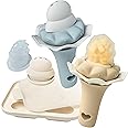 Moonkie Baby Fruit Feeder with Freezer Tray | BPA Free Silicone Infant Food Feeder | Two Sizes Pouches and Breastmilk Popsicle Molds for Cooling Relief | Baby Shower Gifts 4 Months+, 2 Pack
