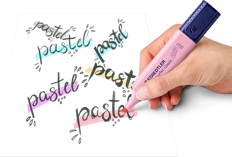 Staedtler 364 CWP4PA. Marcadores fluorescentes texteaster. Caixa com 4 marcadores de cor pastel.