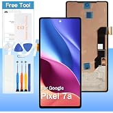 Original for Google Pixel 7A Screen Replacement AMOLED LCD Display GWKK3, GHL1X, G0DZQ, G82U8 Touch Screen Replacement Assembly | 6.1'' LCD Display | Black | Tools Included