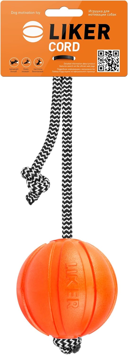 Liker Cord Harmless Dog Ball Toy, orange BigaMart