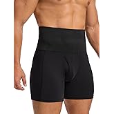 Clevvets Shapewear Shorts for Men Tummy Control Shorts Slimming Long Leg Compression Boxer Briefs