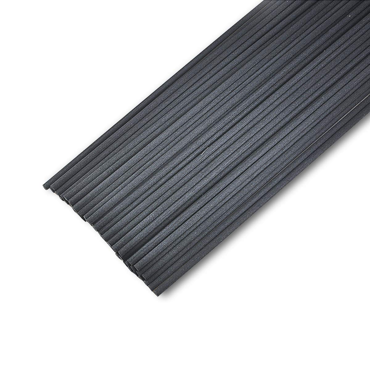 50pcs Fibre Diffuser Sticks, Home Fragrance DIY Essential Oil Diffuser Sticks (20cmx3mm, Black)