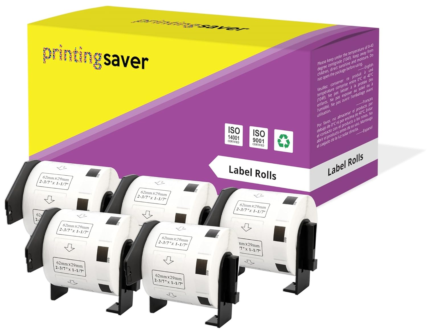 10 X Dk11203 Étiquettes Pour Dossiers Pour Brother P-Touch Ql-500 Ql-500Bw Ql-550 Ql-570 Ql-700