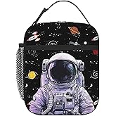MAHIPOCI Planet Kids Lunch Box Bag Insulated Lunchbox for School Boys Girls, Space Rocket Astronaut Reusable Lunch Container Cooler Box Bag for Kids Boys Girls for School Work Travel Picnic