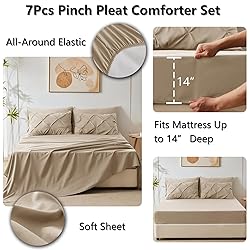 CozyLux King Size Comforter Set 7 Pieces Bed in a
