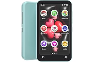 TIMMKOO Kids MP3 Player with Bluetooth and WIFI, Parental Controls, Pre-Installed Spotify, Spotify Kids, Pandora, 4" Touch Screen MP4 Player with Audible, Audiobooks Up to 1TB (Teal)