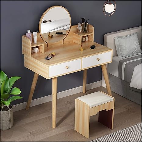 Amazon 鏡とスツール付きの化粧台セット 女の子の寝室のためのモダンな洗面化粧台メイクアップデスク シックなベッドルーム家具メイクアップドレッサー デスク 鏡台 ドレッサー オンライン通販 Amazon 鏡とスツール付きの化粧台セット 女の子の寝室のためのモダンな洗面化粧台メイクアップデスク シックなベッドルーム家具メイクアップドレッサー デスク 鏡台 ドレッサー オンライン通販