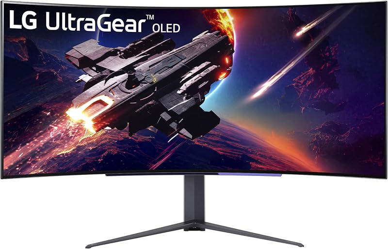 LG UltraGear 45GR95QE 45 Inch Curved OLED Gaming Monitor WQHD 240Hz 0.03ms