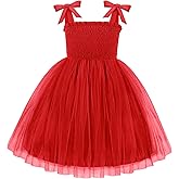 Arshiner Toddler Girl Tutu Dress Summer Bow-Tie Straps Casual Dresses Kids Princess Flowy Swing Clothes for 2-7Y
