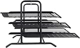 EasyPAG 3 Tier A4 Mesh In Tray Office Desk Tidy File Holder Black view 3