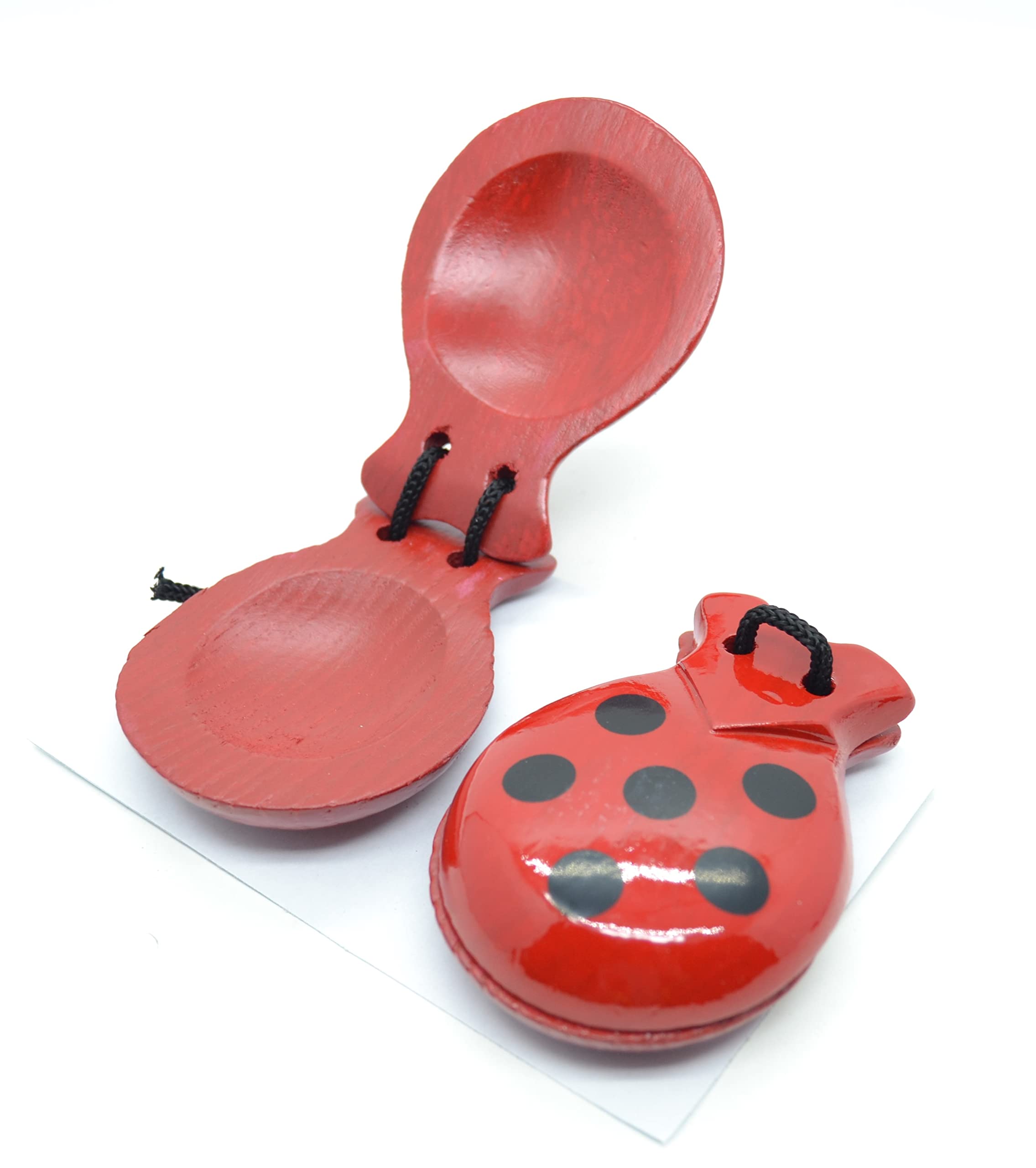 Spanish castanets Traditional Chestnuts, Made of Spanish Red and Black Wood for Adults