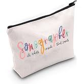 JNIAP Sonographer Makeup Bag - Ultrasound Tech &amp; Radiologist Zipper Bag - Graduation Gift