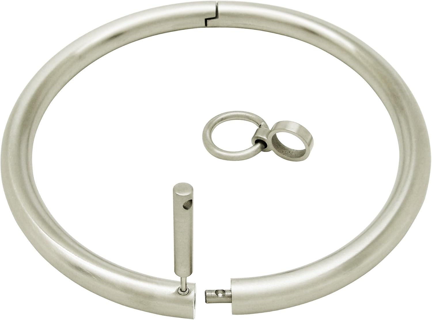 Stainless Steel Slave Neck Collar Locking Bondage Restraint Set Fetish Choker Roleplay BDSM (100