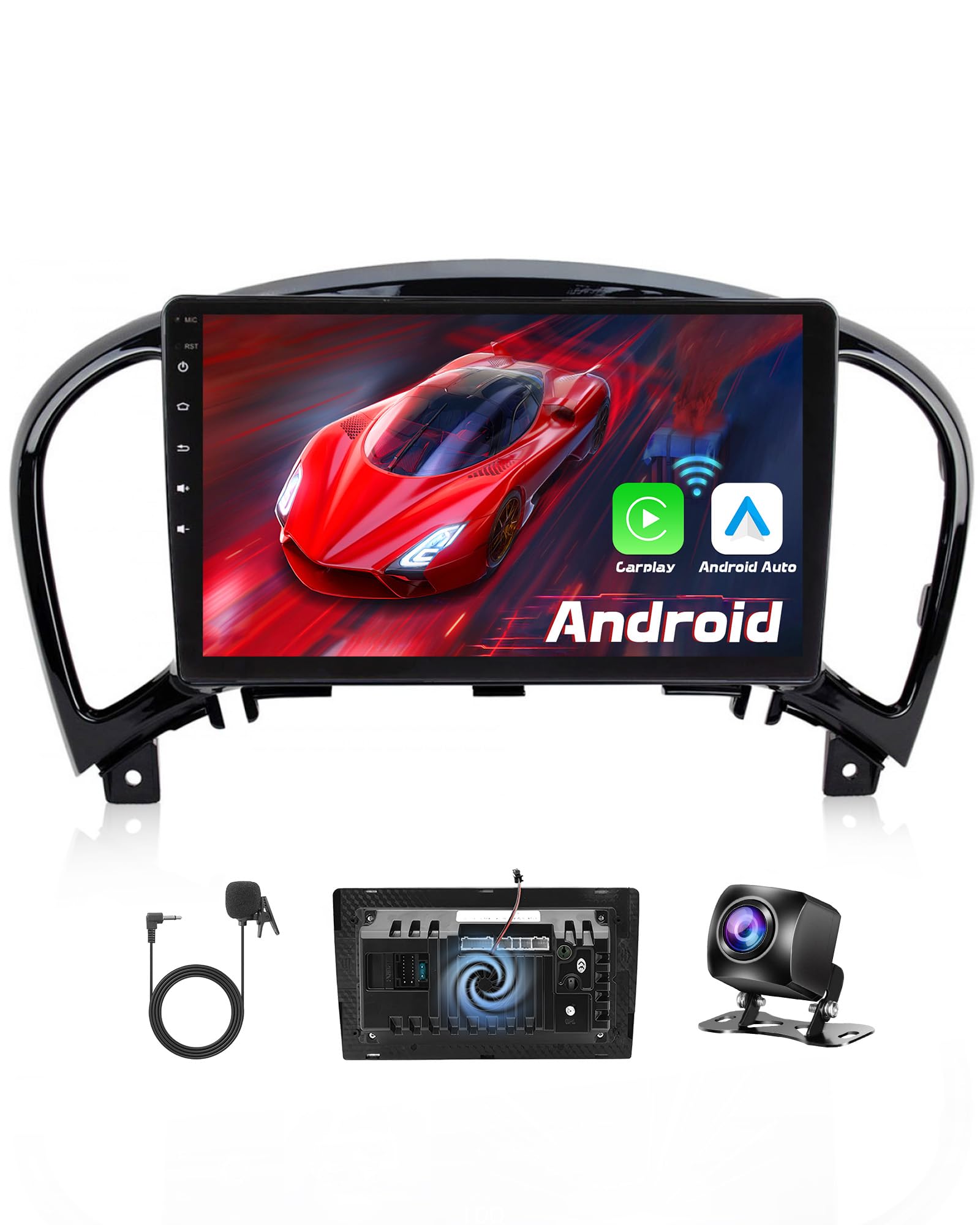 Photo 1 of ?Heat Dissipation? 2+64GB for Nissan Juke 2011-2016 Android 13 Car Radio Stereo with Wireless CarPlay Android Auto, 9 Inch HD Touchscreen with WiFi GPS FM/RDS Bluetooth SWC Backup Camera MIC