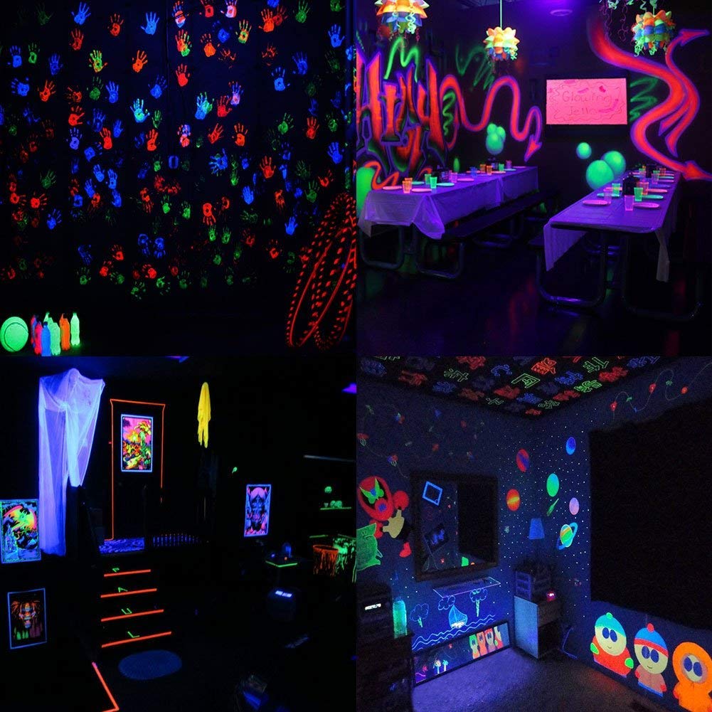 Wowtou 390nm Uv Led Black Light Bar For Blacklight Parties Room