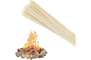 DaTpuik 36 Inch Bamboo S'Mores Sticks.Use To Marshmallows,BBQ,Roasting,Camping.6mm Diameter.More Size Choices 6"/8"/10"/12"/36"(100 PCS)