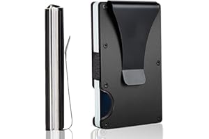 Rxwstt Minimalist Wallet with RFID Blocking for Men,Slim Credit Card Holder with Aluminum Money Clip Wallet for Men and Women,Metal Wallets for Mens Front Pocket as Gifts