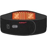 CUEHEAT Heated Waist Belt - Cordless Heating Pad for Low Back, Electrical Heating and Massage, Rechargeable Battery Powered (