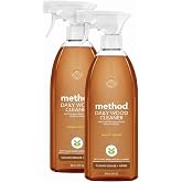 Method Daily Wood Cleaner, Plant-Based Formula that Cleans Shelves, Tables, and Other Wooden Surfaces While Removing Dust &amp; Grime, Almond Scent, 828 ml Spray Bottles, Packaging May Vary (Pack of 2)