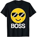 Boss Emoji Sunglasses Smile Emoticon Face T-Shirt T-Shirt