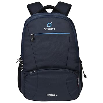 Murano Max 29 LTR Laptop Backpack for 15.6 inch Laptop and Polyester Water Resistance Backpack for Men and Women- Navy