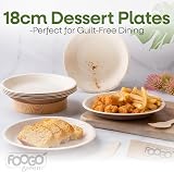 FOOGO Green 300pcs Palm Leaf Plates 7in Disposable Eco Friendly Biodegradable view 2