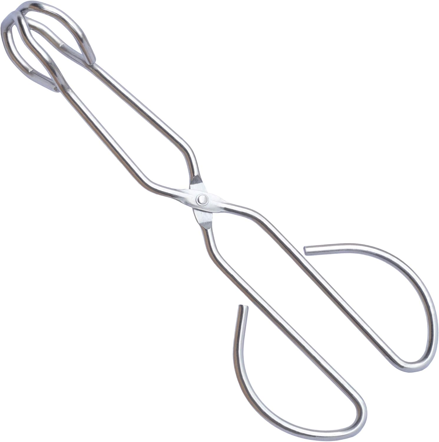 HINMAY Scissor Tongs 10Inch Stainless Steel Cooking Tongs