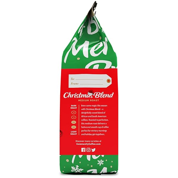 COMMUNITY COFFEE CHRISTMAS BLEND GROUND COFFEE, MEDIUM ROAST, 12 OZ BAG (PACK OF 1)