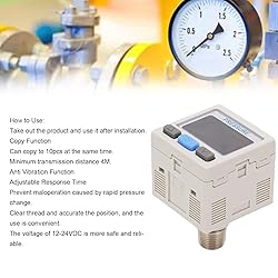 Digital Pressure Switch, 0 to ‑101kPa 12‑24V DC