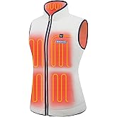 Venustas Women's Recycled Sherpa Heated Vest with Battery, High-Pile Fleece Sherpa Vest For Winter Outdoor