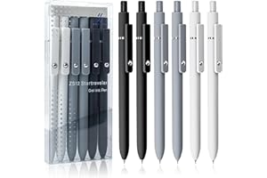 UIXJODO 6 Pcs Gel Pens 0.5mm Quick Dry Black Ink Pens Fine Point Smooth Writing Pen, Cute Office and School Supplies Gifts fo
