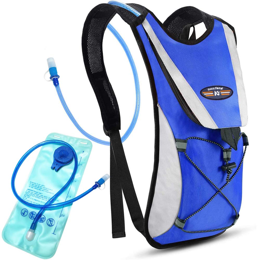 Tyuodna Hydration Backpack with Bladder, 5L Hydration Pack Lightweight Hiking Backpack Hydration Vest Bag Pack, for Outdoor Cycling Running Climbing Hiking Camping (Blue)
