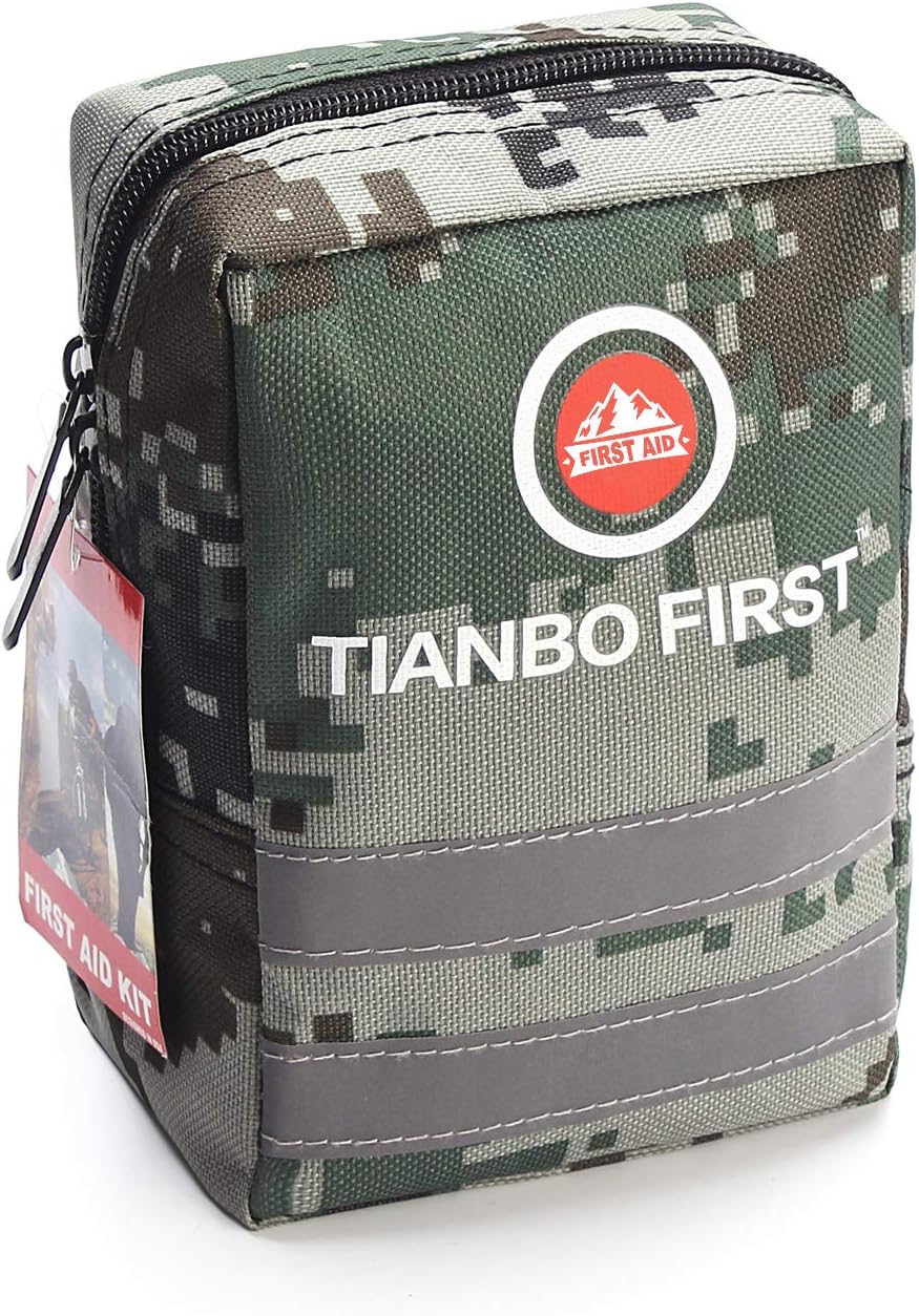 120 Pieces First Aid Kit, Tactical Trauma Kit Reflective Stripe, Great for Camping, Survival, Hiking, Rescue Camouflage : Sports & Outdoors