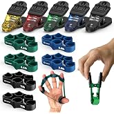 FitBeast Finger Exerciser Set, Pinch Clips &amp; Finger Extension Bands for Hand Therapy, Grip Strength, Dexterity &amp; Hand Rehab