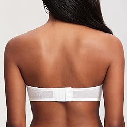 DOBREVA Women's Mesh Strapless Bra Sheer Unlined