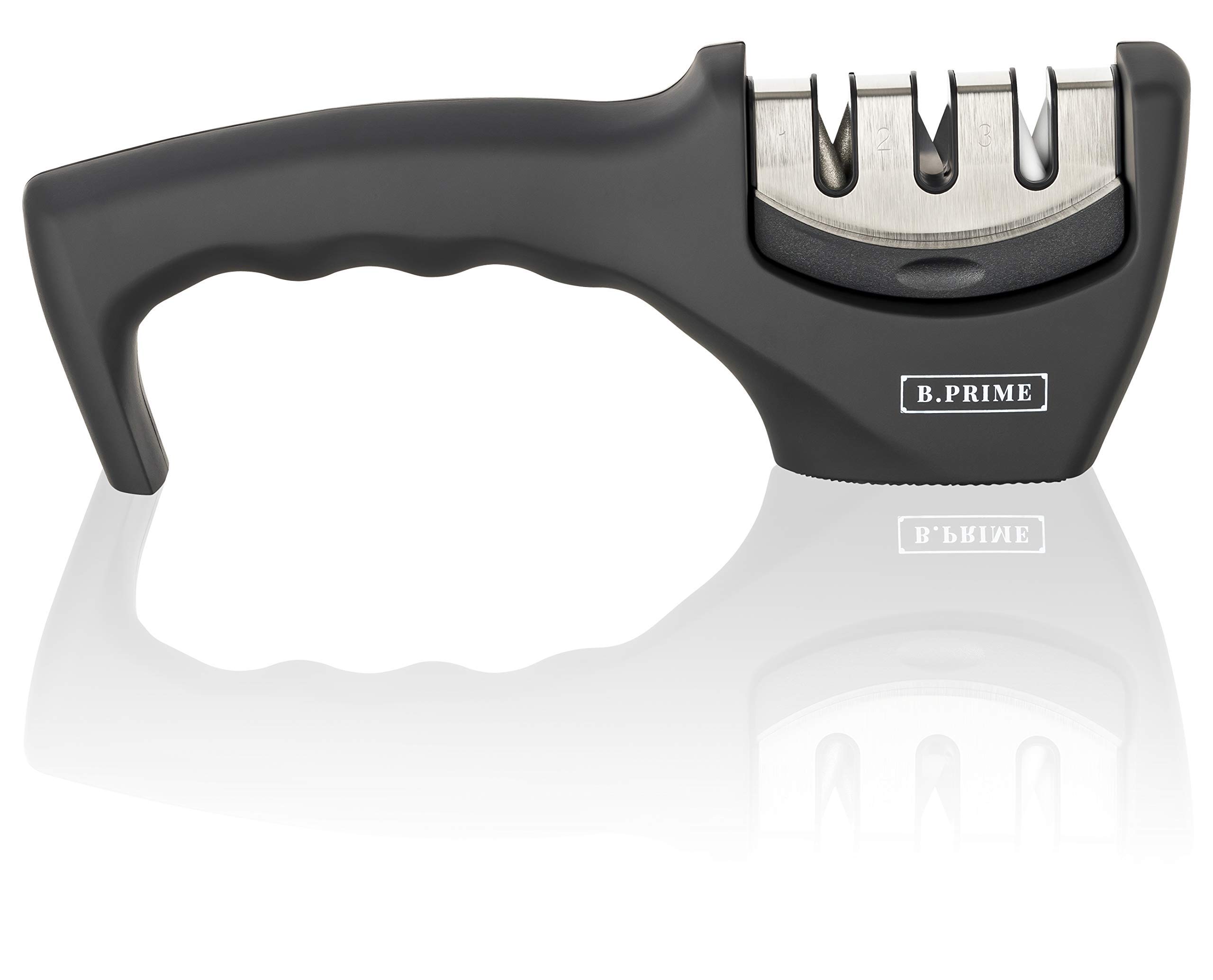B.PRIME Classic Manual Knife Sharpener – Professional 3-Stage Knife Sharpening System