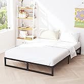 Richwanone 8 Inch King Size Bed Frame Metal Platform Mattress Foundation with Steel Slat Support, No Box Spring Needed, Easy Assembly, Black