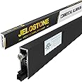 JELOSTONE Commercial Automatic Door Bottom, Matte Black Anodized, 5/8‘’W x 36''L x 1-7/8‘’H, Aluminum Automatic Door Bottom, Surface Applied or Semi-Mortise, with Neoprene Insert, JS-4131RL