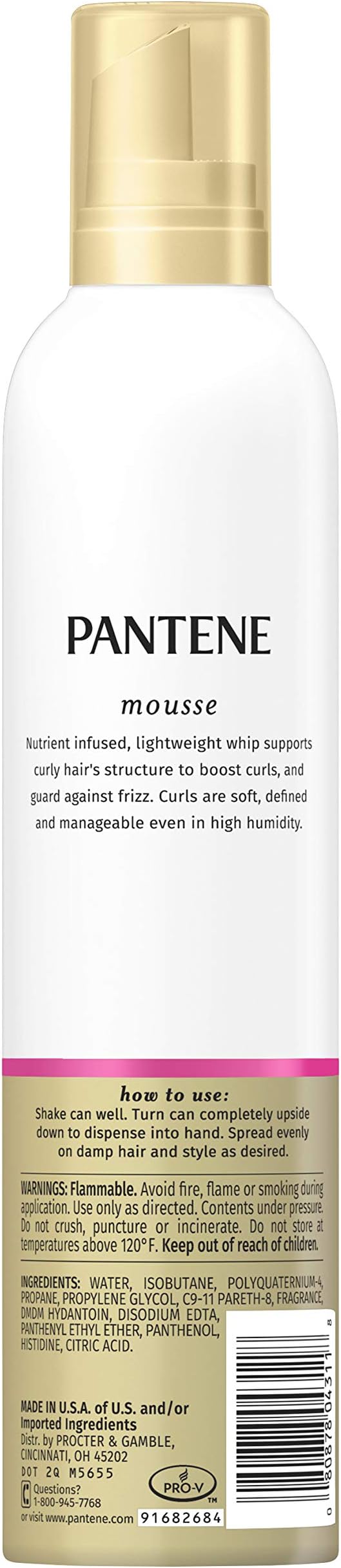 Amazon Com Pantene Pro V Curl Defining Mousse 6 6 Oz Health Personal Care