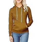 OSABASA Women's Slim Fit Pullover Hoodie Lightweight Long Sleeve Kangaroo Pocket Basic Casual wear