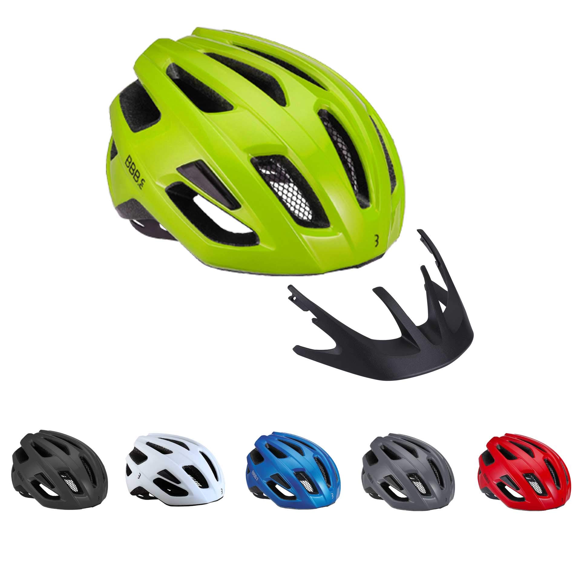 BBB Cycling Unisex's helmet Kite, Matt Neon Yellow, L (58-61cm)