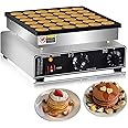 110V Commercial Mini Dutch Pancake Maker ，36PCS Dutch Pancake Baker Machine ，Nonstick Dorayaki Maker,Dutch Poffertjes Grill,Stainless Steel, Breakfast，Snacks, Desserts, Restaurants, Cafes