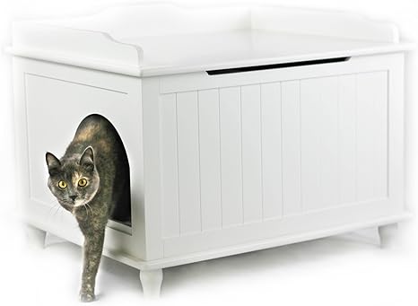 Amazon Com Designer Catbox Jumbo Litter Box Enclosure In White