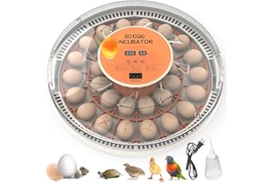 GENERIC HOWOOIUA 30 Egg Incubator with Automatic Egg Turning, Temperature Control and Humidity Monitor Incubators for Hatching Eggs, Chicken, Ducks, Goose, Pigeon, Quail, Parrot Incubator for Farm, Lab